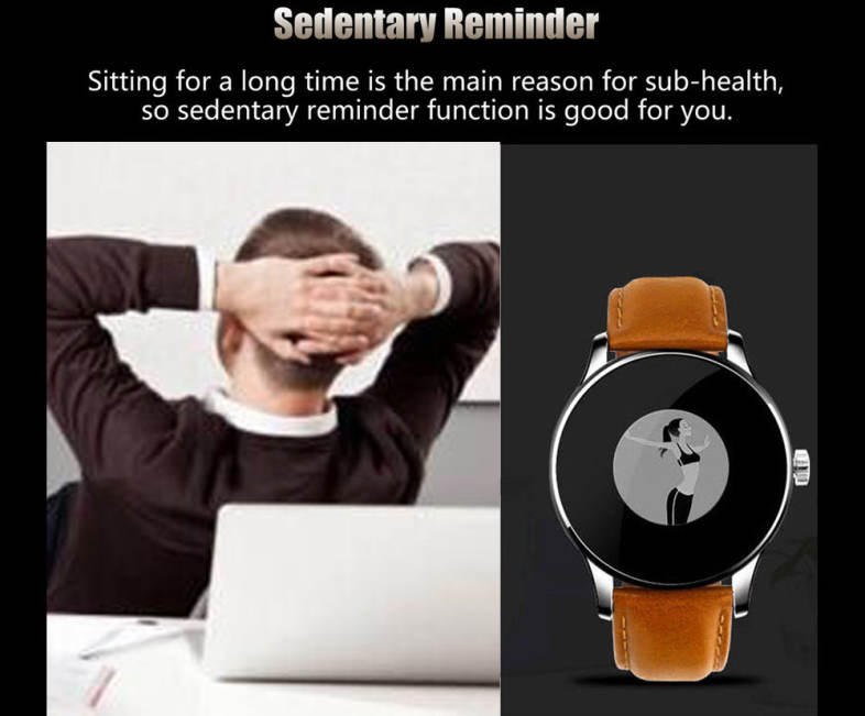 K88H MTK2502 Bluetooth 4.0 Smart Watch Heart Rate Track Sleep Monitor Wristwatch