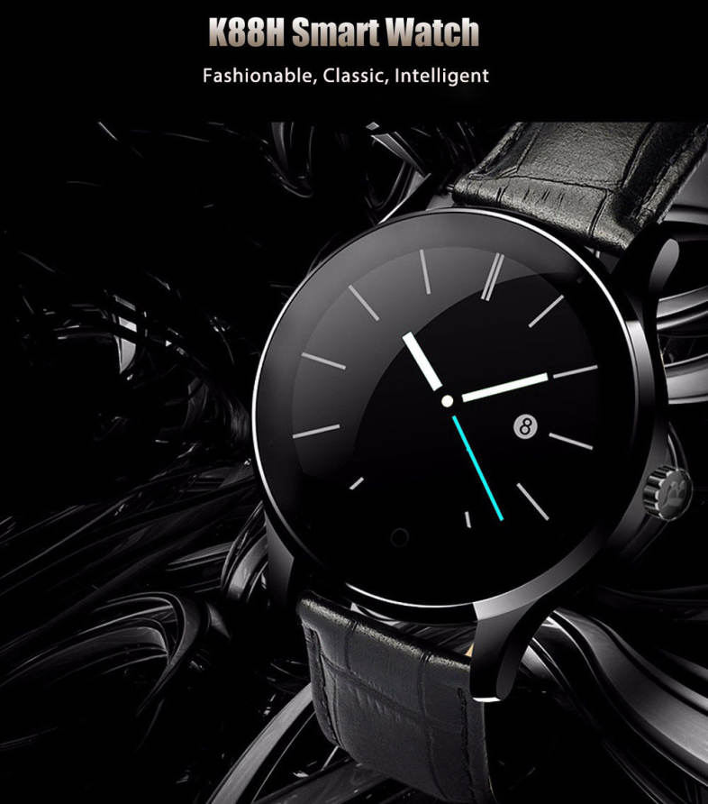 K88H MTK2502 Bluetooth 4.0 Smart Watch Heart Rate Track Wristwatch