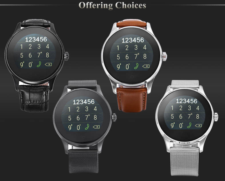 K88H MTK2502 Bluetooth 4.0 Smart Watch Heart Rate Track Wristwatch