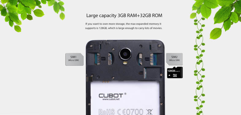 Cubot Max Android 6.0 6.0 inch 4G Phablet MTK6753 1.3GHz Octa Core 3GB RAM 32GB ROM OTG Hotknot GPS Bluetooth 4.0