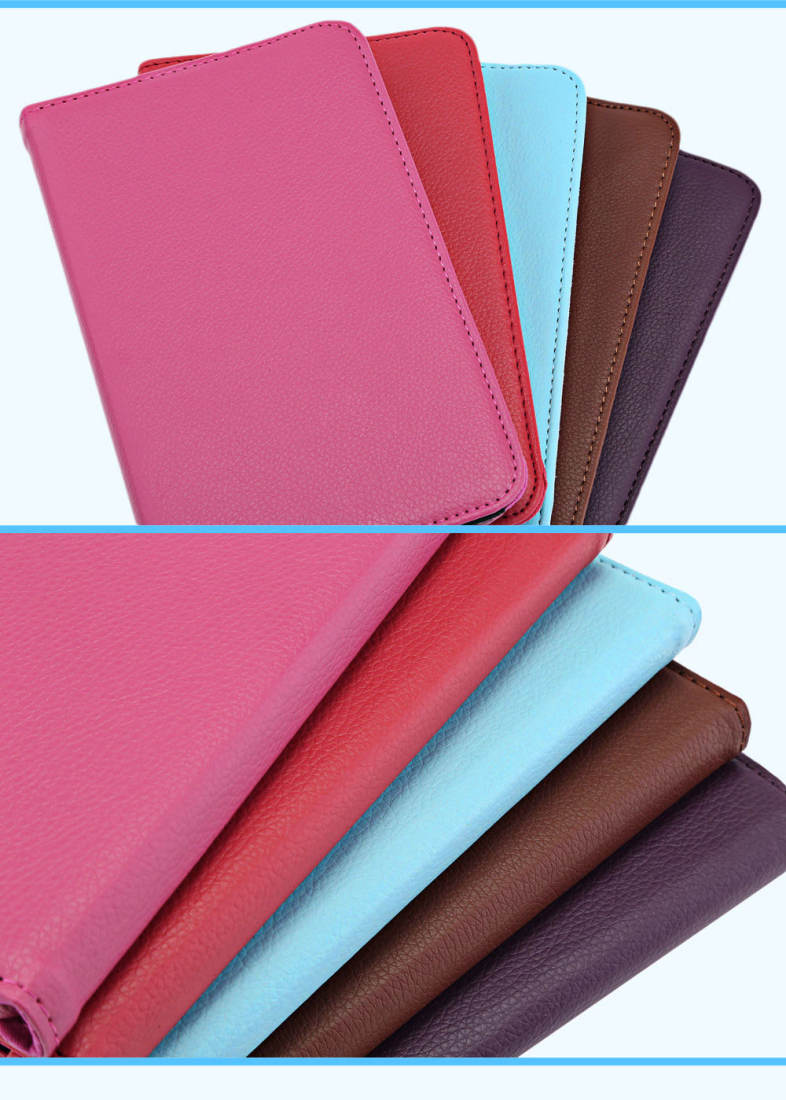 Lichee Pattern Smart Cover Case with Rotate and Stand Function for Samsung Galaxy Tab A 7.0 T280 / T281 / T285 / SM - T280