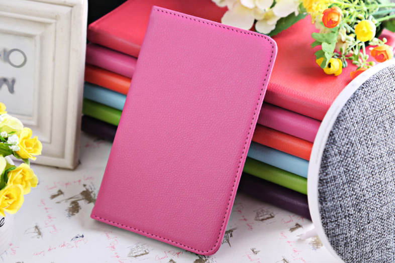 Lichee Pattern Smart Cover Case with Rotate and Stand Function for Samsung Galaxy Tab A 7.0 T280 / T281 / T285 / SM - T280