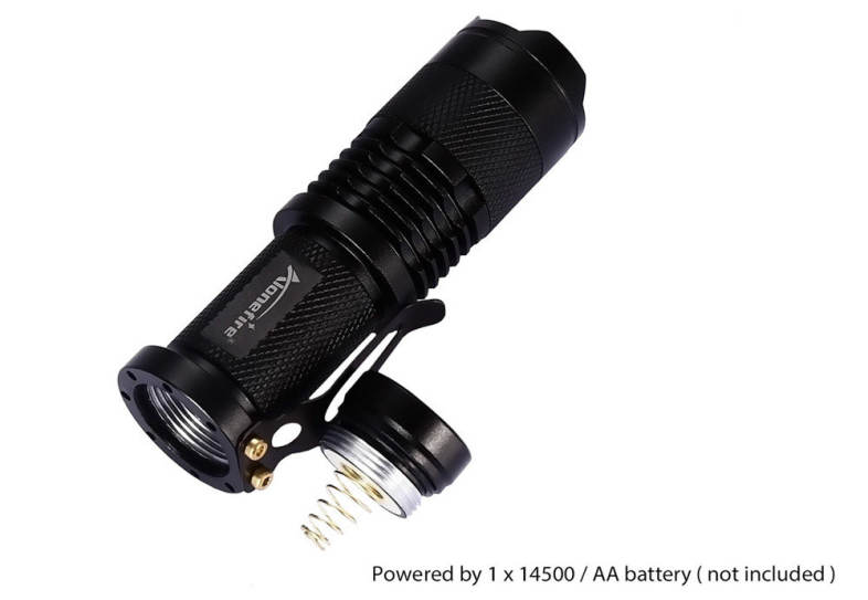 AloneFire 3W XPE LED Zoomable Mini Flashlight 3 Modes Waterproof Lamp
