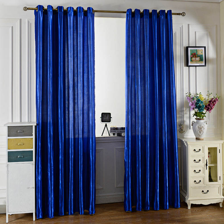 100 x 250CM Pure Color Grommet Ring Top Blackout Window Curtain for Bedroom Living Room