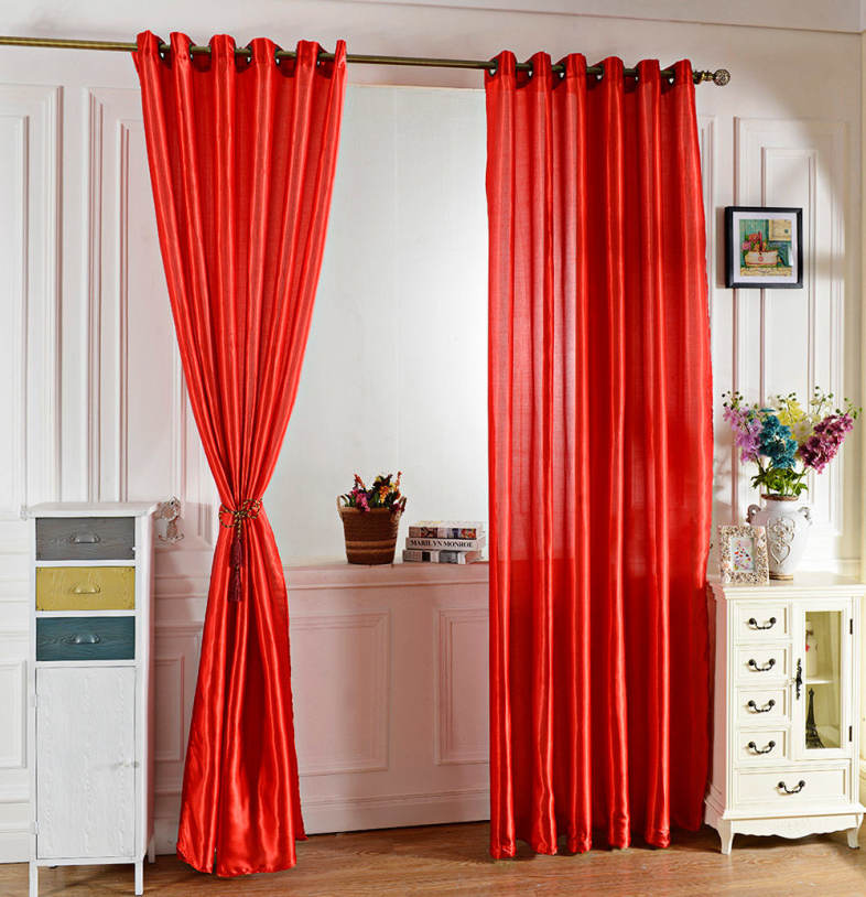 100 x 250CM Pure Color Grommet Ring Top Blackout Window Curtain for Bedroom Living Room