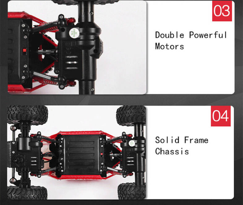 HB P1801 2.4GHz 1:18 Scale RC 4 Wheel Drive Rock Crawler Toy Car