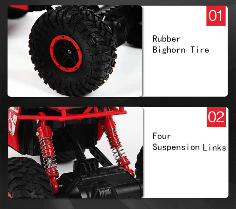 HB P1801 2.4GHz 1:18 Scale RC 4 Wheel Drive Rock Crawler Toy Car