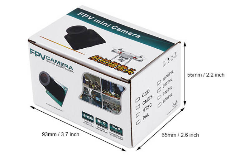 1000TVL 2.8mm Lens COMS Camera 120 Degree Wide Angle Module NTSC Format for Racing Drone