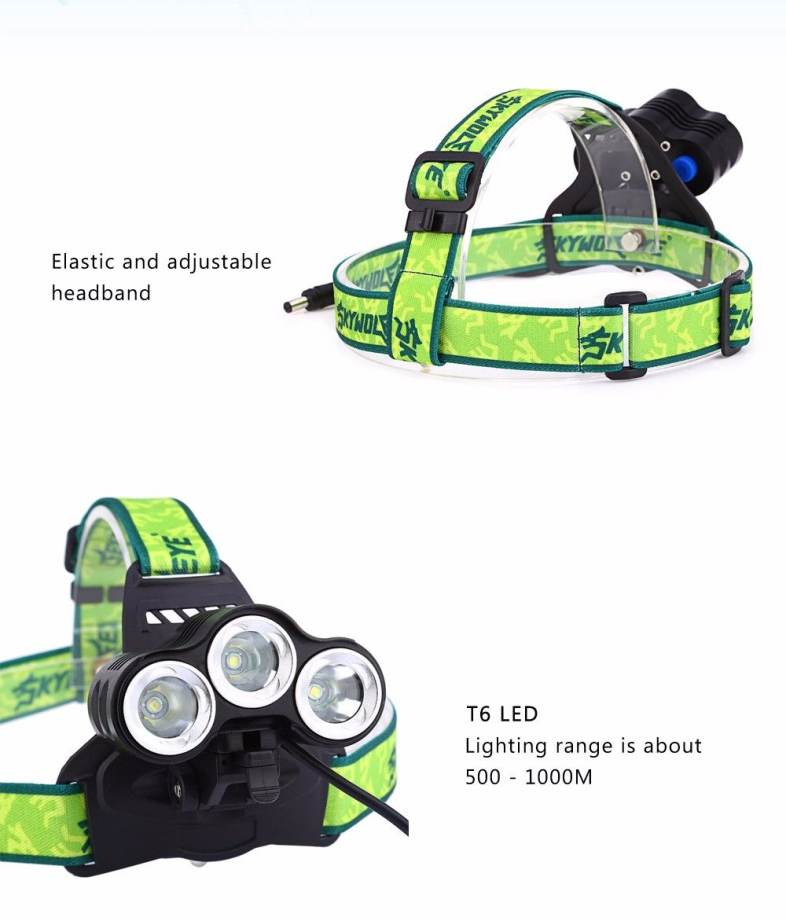SKYWOLFEYE TLY - 47 10W 1000LM T6 LED Bicycle Light Headlight Camping Lamp
