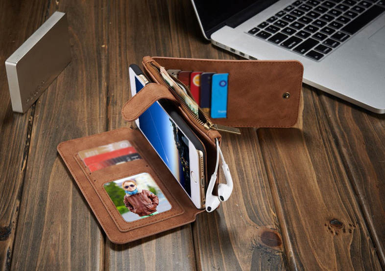 2 in 1 PU Leather Pocket Protective Case for iPhone 6 / 6S Full Body Mobile Shell with Card Slot