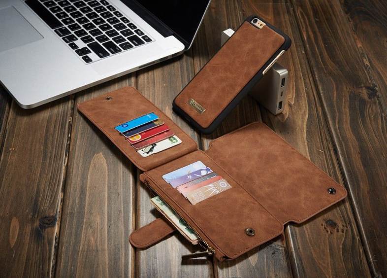 2 in 1 PU Leather Pocket Protective Case for iPhone 6 / 6S Full Body Mobile Shell with Card Slot