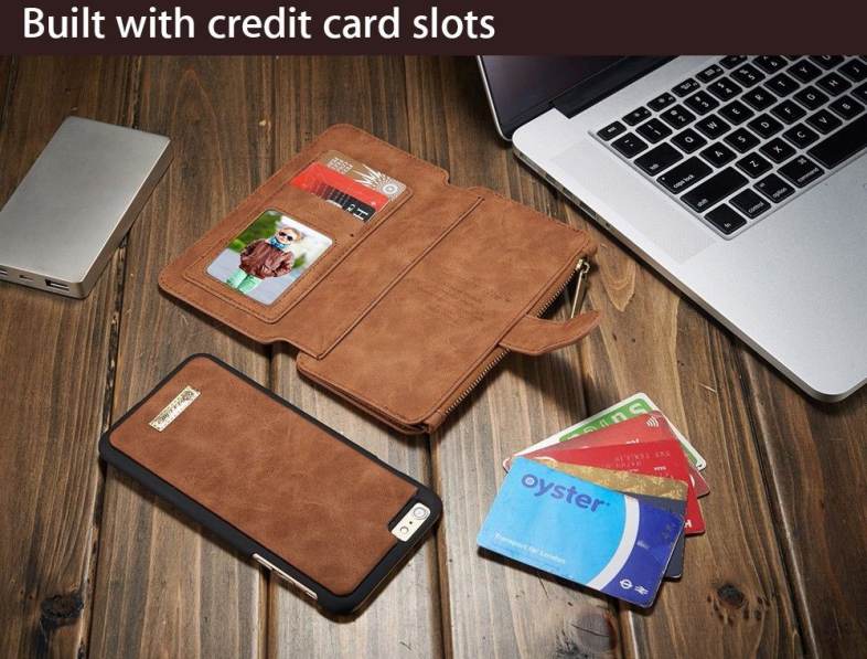 2 in 1 PU Leather Pocket Protective Case for iPhone 6 / 6S Full Body Mobile Shell with Card Slot