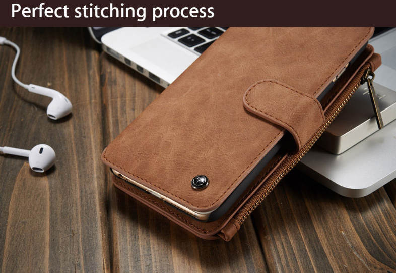 2 in 1 PU Leather Pocket Protective Case for iPhone 6 / 6S Full Body Mobile Shell with Card Slot