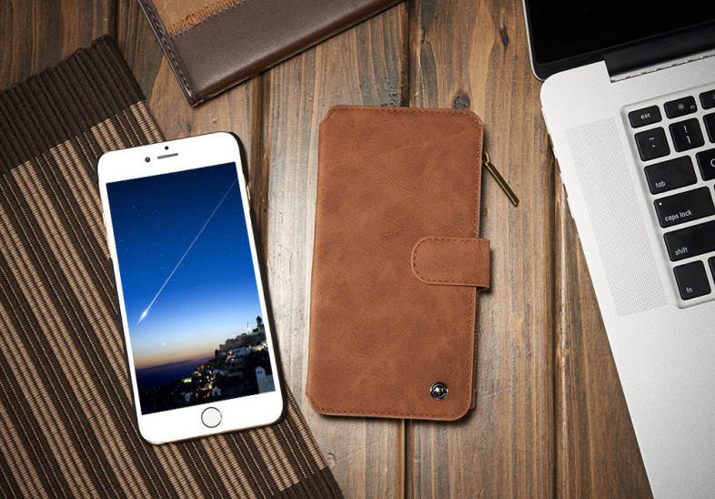 2 in 1 PU Leather Pocket Protective Case for iPhone 6 / 6S Full Body Mobile Shell with Card Slot