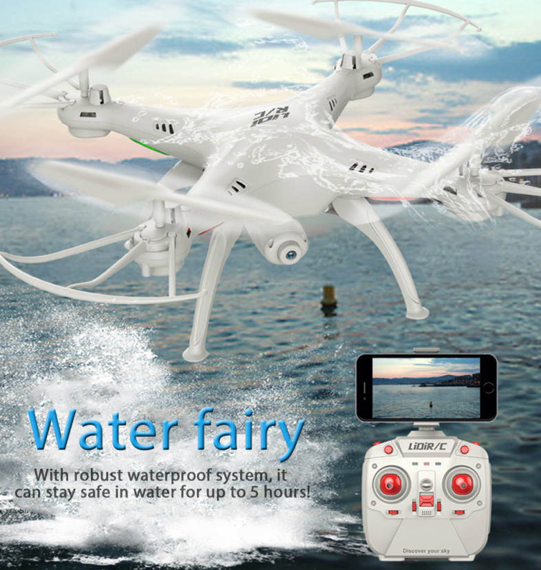 LiDiRC L15FW WiFi FPV 2.4GHz 4CH 6 Axis Gyro Waterproof Brushed RC Quadcopter