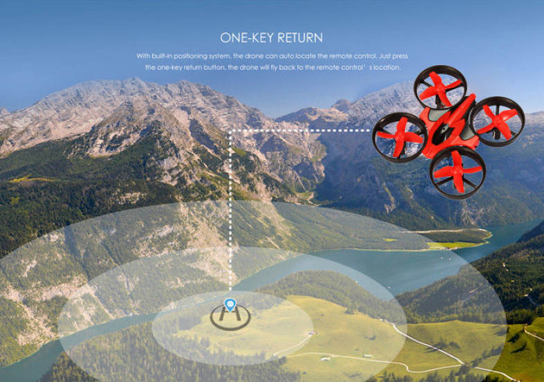 NIHUI NH - 010 2.4G 6CH 6 Axis Gyro Mini RC Quadcopter 360 Degree Flip One Key Return with LED Light