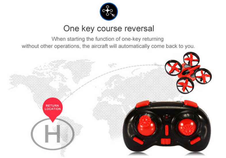 NIHUI NH - 010 2.4G 6CH 6 Axis Gyro Mini RC Quadcopter 360 Degree Flip One Key Return with LED Light