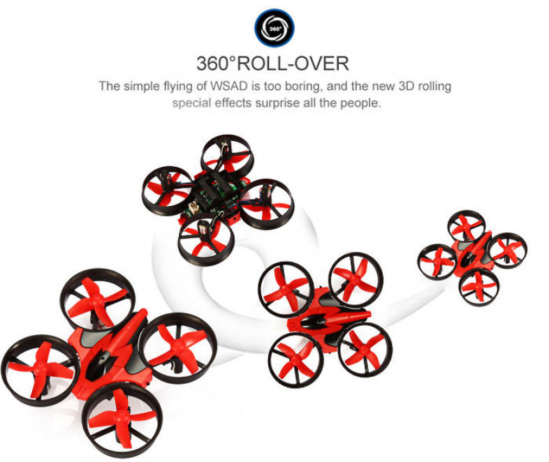 NIHUI NH - 010 2.4G 6CH 6 Axis Gyro Mini RC Quadcopter 360 Degree Flip One Key Return with LED Light