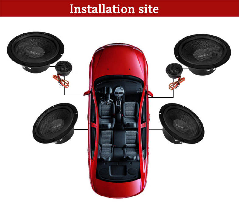Paired Leibo LB - BS69H Automobile Two-way Component Audio Speaker 6.5 Inch High Pitch Black