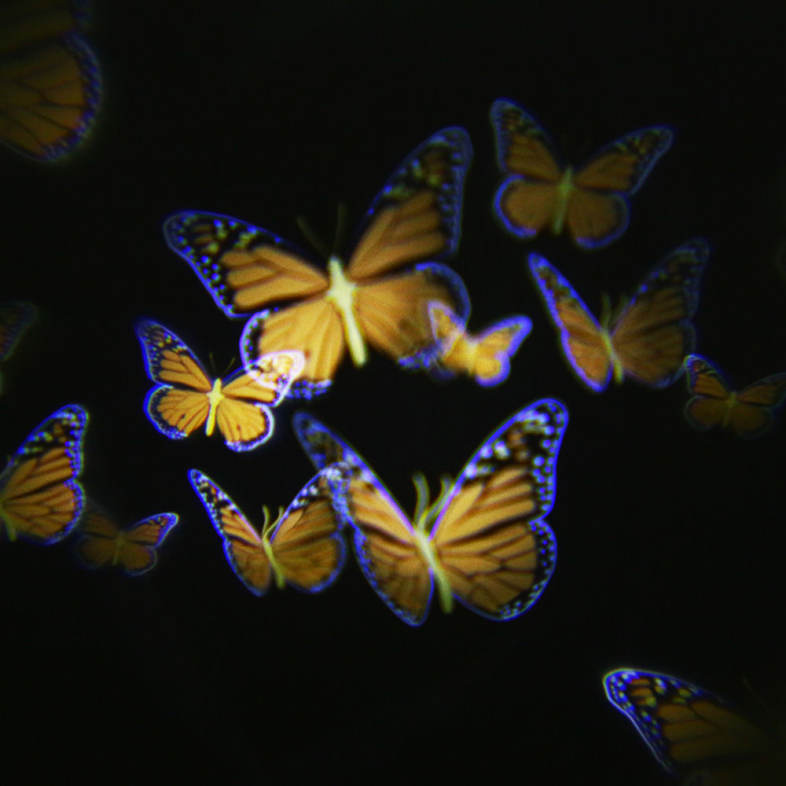 Lightme 100 - 240V 4W LED Colorful Butterfly Light Waterproof Landscape Projector Lamp