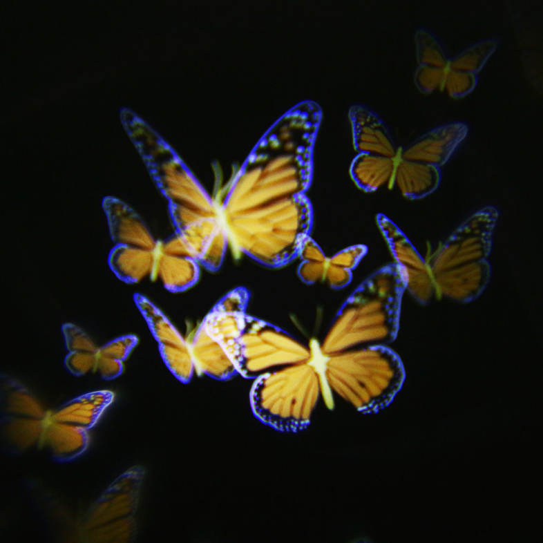 Lightme 100 - 240V 4W LED Colorful Butterfly Light Waterproof Landscape Projector Lamp