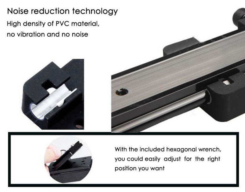 WEIHE WH60R 80CM ( 31.5 inch ) DSLR DV Camera Track Dolly Slider Video Stabilizer System