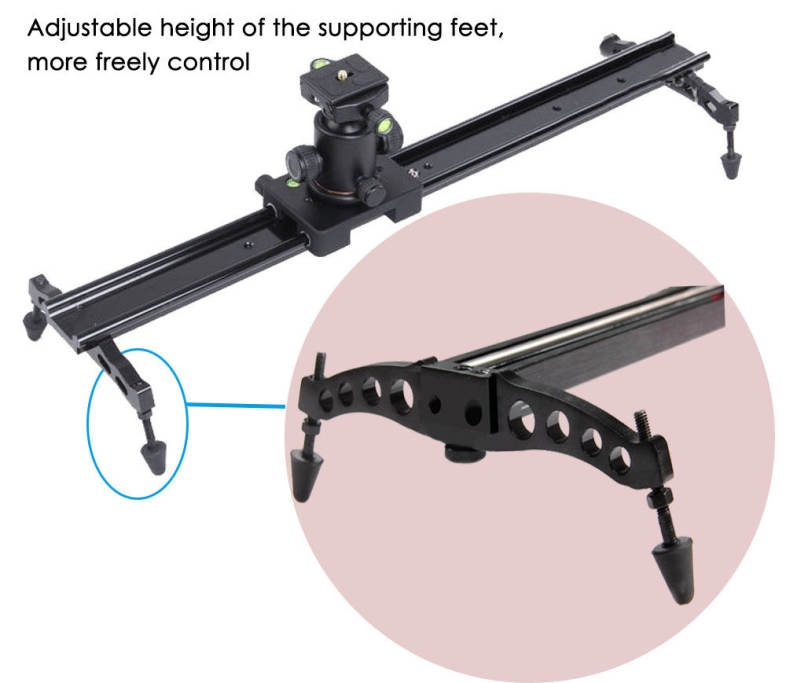 WEIHE WH60R 80CM ( 31.5 inch ) DSLR DV Camera Track Dolly Slider Video Stabilizer System