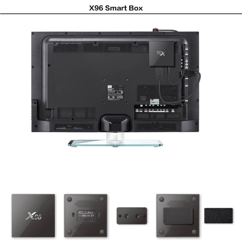 X96 TV Box Amlogic S905X Quad Core Cortex-A53 Real-time Display Online Player 2.4GHz WiFi HD 2.0 Connectivity