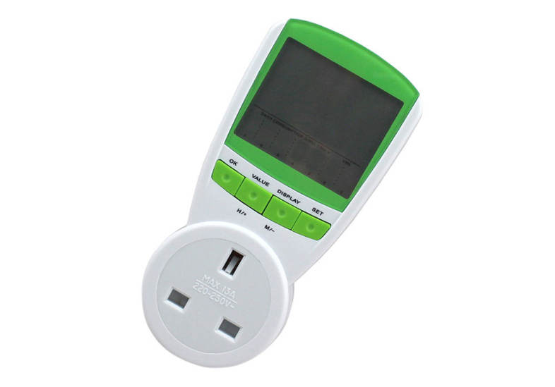 TS - 838 UK Plug Power Energy Meter Wattage Voltage Current Frequency Monitor Analyzer with Factor Display - 230V