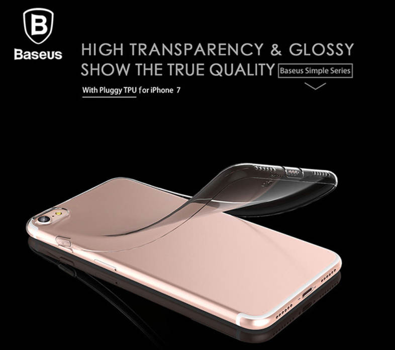 Baseus 4.7 inch Ultra Thin Transparent Soft Protective Dustproof Mobile Phone Back Case Cover for iPhone 7