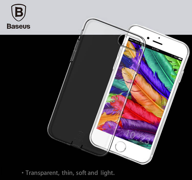 Baseus 4.7 inch Ultra Thin Transparent Soft Protective Dustproof Mobile Phone Back Case Cover for iPhone 7