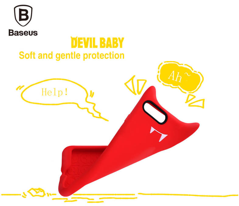 Baseus 5.5 inch Soft Funny Devil Protective Mobile Phone Back Case Cover for iPhone 7 Plus