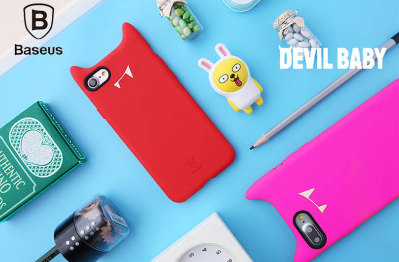 Baseus 5.5 inch Soft Funny Devil Protective Mobile Phone Back Case Cover for iPhone 7 Plus