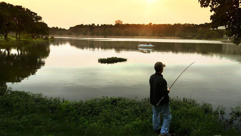LEO Carbon Fiber Mini Automatic Fishing Rod Sea River Lake Pole Fish Device