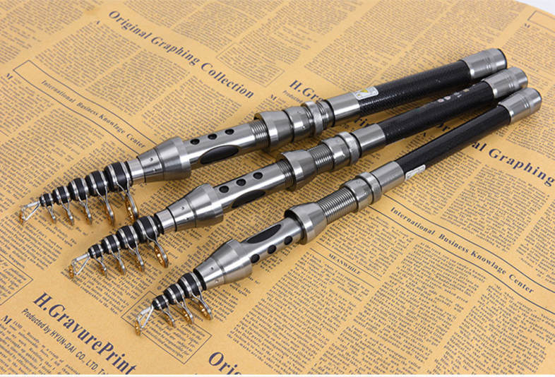 LEO Carbon Fiber Mini Automatic Fishing Rod Sea River Lake Pole Fish Device