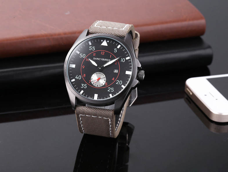 SANCYBIRDS FY964 Men Quartz Watch Date Display Canvas Band Wristwatch SANCYBIRDS FY964 Men Quartz Watch Date Display Canvas Band Wristwatch