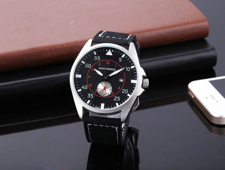 SANCYBIRDS FY964 Men Quartz Watch Date Display Canvas Band Wristwatch SANCYBIRDS FY964 Men Quartz Watch Date Display Canvas Band Wristwatch