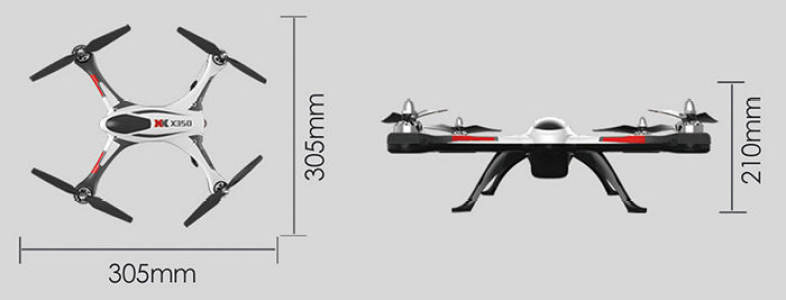 XK X350 Air Dancer 4CH 2.4GHz 6-Axis Gyro 3D / 6G Mode Remote Control Quadcopter RTF