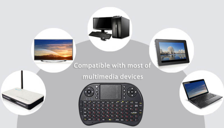 M2S 2.4GHz Wireless QWERTY Keyboard Touchpad with USB Receiver