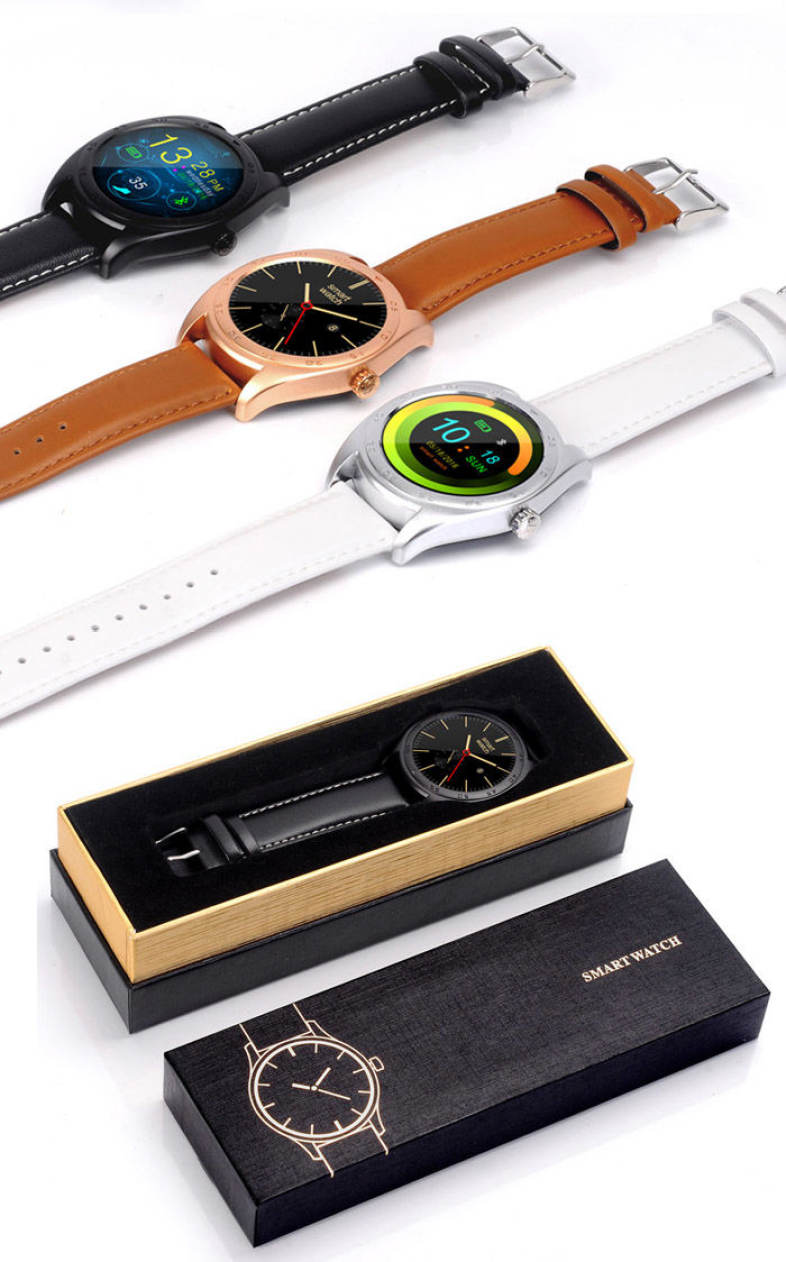 CACGO K89 Bluetooth 4.0 Heart Rate Monitor Smart Watch with Three-axis Accelerometer Loudspeaker
