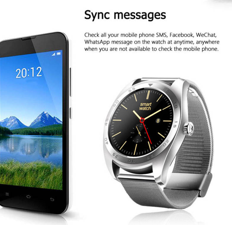 CACGO K89 Bluetooth 4.0 Heart Rate Monitor Smart Watch with Three-axis Accelerometer Loudspeaker