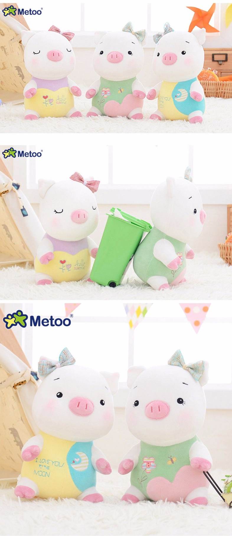 Metoo Little Pig Plush Doll Toy Birthday Christmas Gift