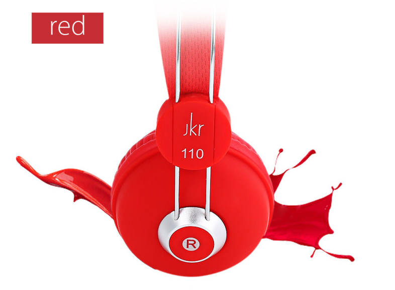 JKR 110 3.5MM Plug Wired Stereo HiFi Music Headphones Headset