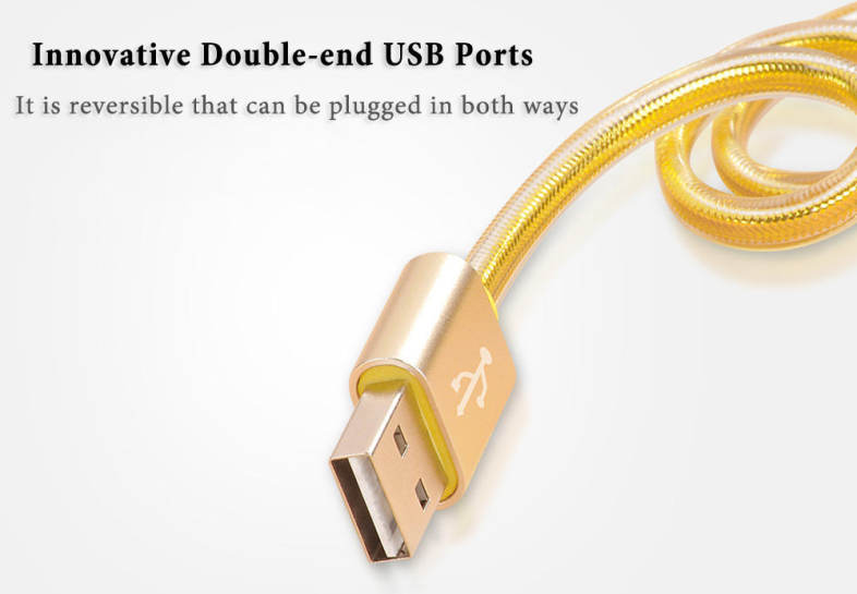 HOCO UPL12 2.4A Metal Jelly Texture Intelligent Breathing Light Braided Cable for iPhone 1.2M