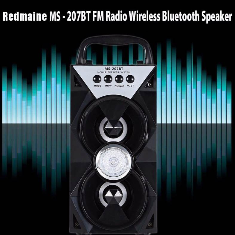 Redmaine MS - 207BT Portable High Power Output Multimedia FM Radio Wireless Bluetooth Speaker