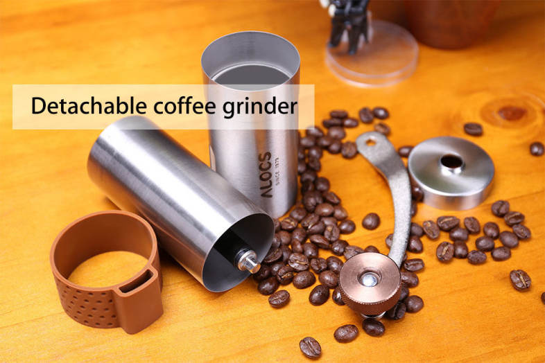 ALOCS CW - K17 Portable Outdoor Camping Home Handmade Coffee Bean Grinder