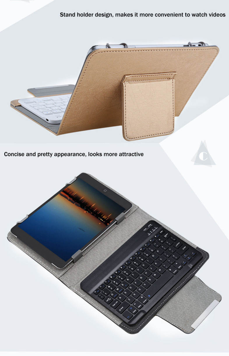 3 in 1 Universal Bluetooth Keyboard Tablet Protective Case with Stander for iOS / Android / Windows 9 / 10 inch