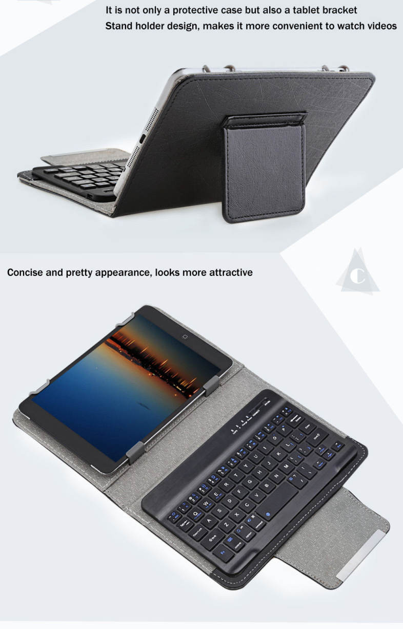 3 in 1 Universal Bluetooth 3.0 Keyboard Protective Case with Stander for 7 / 8 inch Tablet