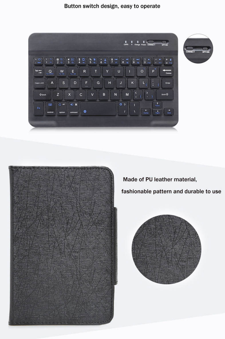 3 in 1 Universal Bluetooth 3.0 Keyboard Protective Case with Stander for 7 / 8 inch Tablet