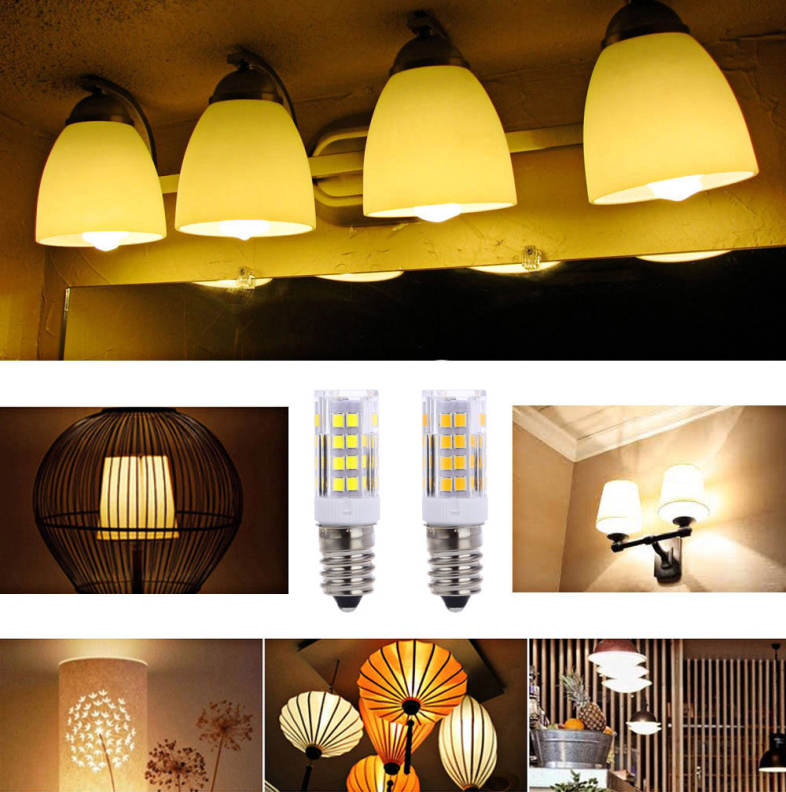 Lightme 10PCS E14 AC 220V 3W SMD 2835 LED Bulb Spotlight with 51 LEDs